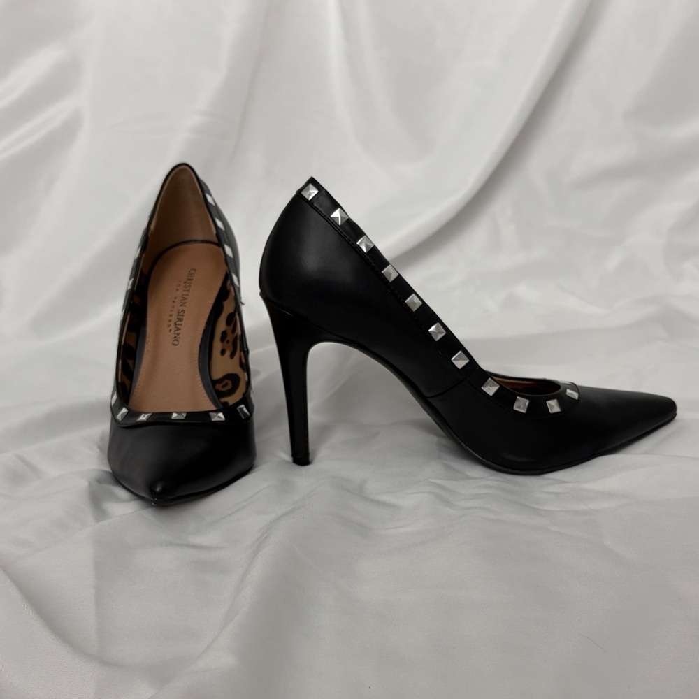 Christian Siriano Black Studded Heels - Picture 6 of 7